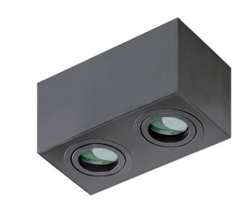Lampa sufitowa spot BRANT SQUARE 2 BLACK IP44 AZ2879 Azzardo