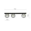 Lampa sufitowa FIT 3 BLACK/GRAFIT 1122/3 EMIBIG