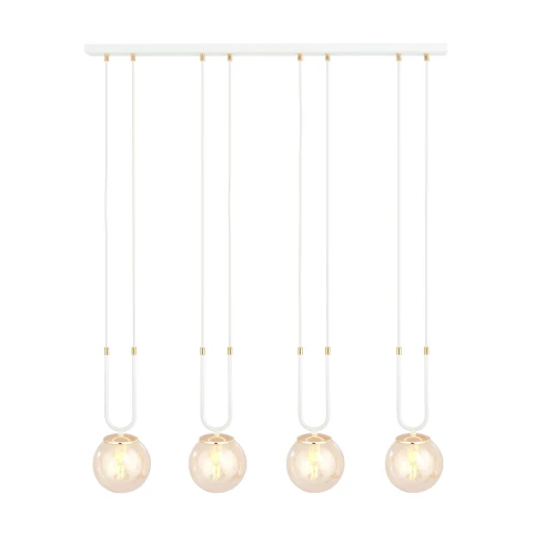 Lampa wisząca GLAM 4 WHITE/MIODOWY 1117/4 EMIBIG
