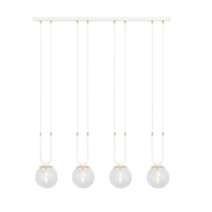 Lampa wisząca GLAM 4 WHITE/TRANSPARENT 1116/4 EMIBIG