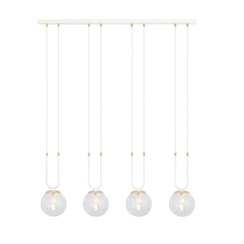 Lampa wisząca GLAM 4 WHITE/TRANSPARENT 1116/4 EMIBIG