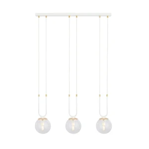 Lampa wisząca GLAM 3 WHITE/TRANSPARENT 1116/3 EMIBIG