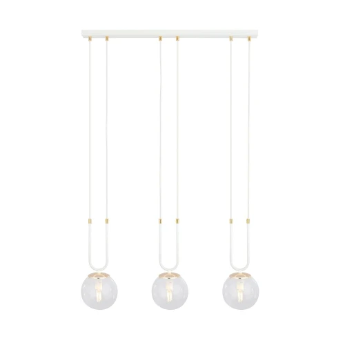 Lampa wisząca GLAM 3 WHITE/TRANSPARENT 1116/3 EMIBIG