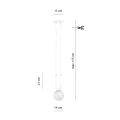 Lampa wisząca GLAM 1 WHITE/TRANSPARENT 1116/1 EMIBIG