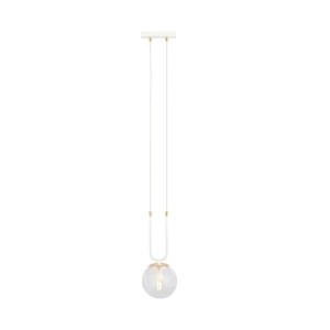 Lampa wisząca GLAM 1 WHITE/TRANSPARENT 1116/1 EMIBIG