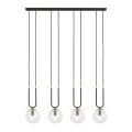 Lampa wisząca GLAM 4 BLACK/TRANSPARENT 1114/4 EMIBIG