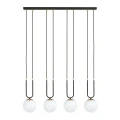 Lampa wisząca GLAM 4 BLACK/OPAL 1112/4 EMIBIG