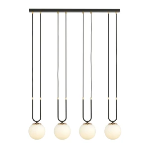 Lampa wisząca GLAM 4 BLACK/OPAL 1112/4 EMIBIG