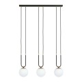 Lampa wisząca GLAM 3 BLACK/OPAL 1112/3 EMIBIG