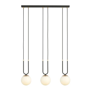 Lampa wisząca GLAM 3 BLACK/OPAL 1112/3 EMIBIG