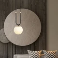 Lampa wisząca GLAM 1 BLACK/OPAL 1112/1 EMIBIG