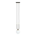 Lampa wisząca GLAM 1 BLACK/OPAL 1112/1 EMIBIG