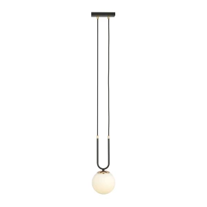 Lampa wisząca GLAM 1 BLACK/OPAL 1112/1 EMIBIG