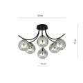 Lampa sufitowa BOSTON 6 BLACK/GRAFIT 1110/6 EMIBIG