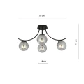 Lampa sufitowa BOSTON 4 BLACK/GRAFIT 1110/4 EMIBIG