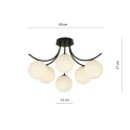 Lampa sufitowa BOSTON 6 BLACK/OPAL 1109/6 EMIBIG