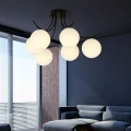 Lampa sufitowa BOSTON 6 BLACK/OPAL 1109/6 EMIBIG