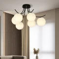 Lampa sufitowa BOSTON 6 BLACK/OPAL 1109/6 EMIBIG