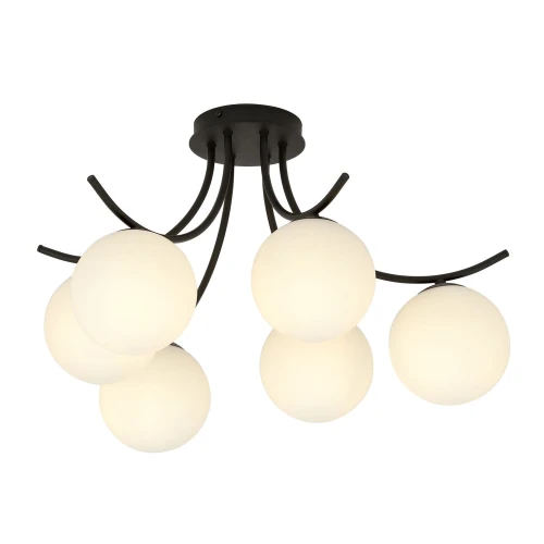 Lampa sufitowa BOSTON 6 BLACK/OPAL 1109/6 EMIBIG