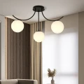 Lampa sufitowa BOSTON 3 BLACK/OPAL 1109/3 EMIBIG