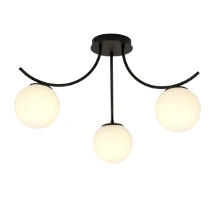 Lampa sufitowa BOSTON 3 BLACK/OPAL 1109/3 EMIBIG