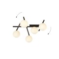 Lampa sufitowa SMART 5 BLACK/OPAL 1103/5 EMIBIG