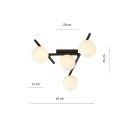 Lampa sufitowa SMART 4 BLACK/OPAL 1103/4 EMIBIG