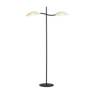 Lampa stojąca LOTUS LP2 WHITE/GOLD 1107/LP2 EMIBIG