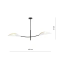Lampa sufitowa LOTUS 2 WHITE/GOLD 1107/2 EMIBIG
