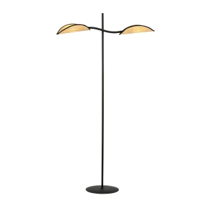 Lampa stojąca LOTUS LP2 BLACK/RATTAN 1108/LP2 EMIBIG