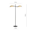 Lampa stojąca LOTUS LP2 BLACK/RATTAN 1108/LP2 EMIBIG