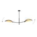 Lampa sufitowa LOTUS 2 BLACK/RATTAN 1108/2 EMIBIG