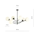 Lampa sufitowa HUNTER 6 BLACK/OPAL 1102/6 EMIBIG