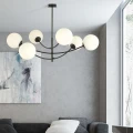 Lampa sufitowa HUNTER 6 BLACK/OPAL 1102/6 EMIBIG