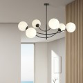 Lampa sufitowa HUNTER 6 BLACK/OPAL 1102/6 EMIBIG