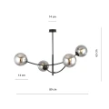 Lampa sufitowa HUNTER 4 BLACK/GRAFIT 1100/4 EMIBIG