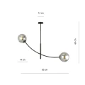 Lampa sufitowa HUNTER 2 BLACK/GRAFIT 1100/2 EMIBIG