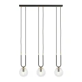 Lampa wisząca GLAM 3 BLACK/TRANSPARENT 1114/3 EMIBIG