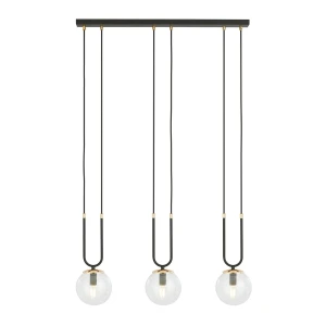 Lampa wisząca GLAM 3 BLACK/TRANSPARENT 1114/3 EMIBIG