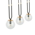 Lampa wisząca GLAM 3 BLACK/TRANSPARENT 1114/3 EMIBIG