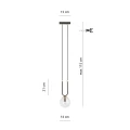 Lampa wisząca GLAM 1 BLACK/TRANSPARENT 1114/1 EMIBIG