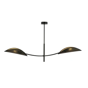 Lampa sufitowa LOTUS 2 BLACK/GOLD 1106/2 EMIBIG