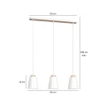 Lampa wisząca BOLERO 3 WHITE 443/3 EMIBIG