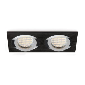 Oprawa wpuszczana podwójna czarna OH228 Kobi