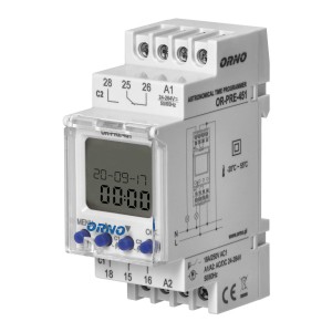 Zegar astronomiczny programator 2-kanałowy 16A na szynę Din OR-PRE-451 Orno 