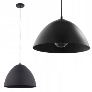 Lampa wisząca FARO kopuła metalowa, czarna o średnicy 33cm TK Lighting