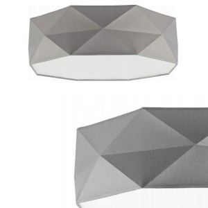 Plafon KANTOOR GRAY grafitowo-biały o średnicy 52cm nowoczesny TK Lighting