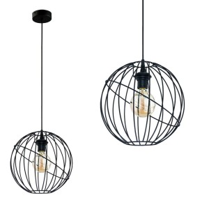Lampa wisząca ORBITA BLACK czarna okrągła druciana loft TK Lighting