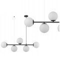 Lampa wisząca CELESTE na czarnej listwie z 5 białymi kloszami TK Lighting