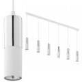 Lampa wisząca ELIT WHITE na 115cm listwie z 6 kloszami na żarówki GU10 TK Lighting